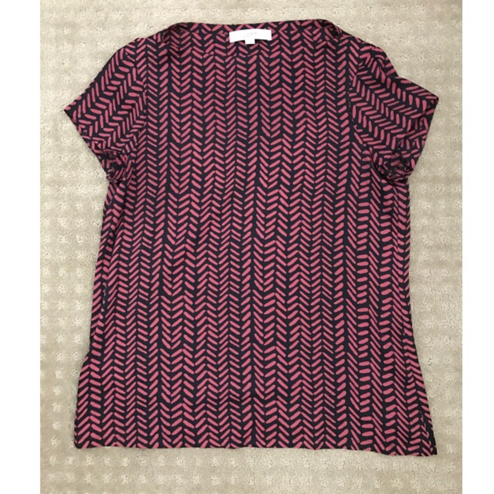 LOFT pink patterned blouse
